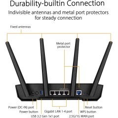 ASUS TUF Gaming AX3000 V2 Wireless Router - High-Speed Gaming & Reliable Connectivity for Gamers!